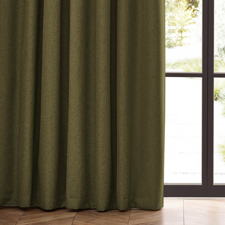 DAWN 117X137 PENCIL PLEAT CURTAIN OLIVE