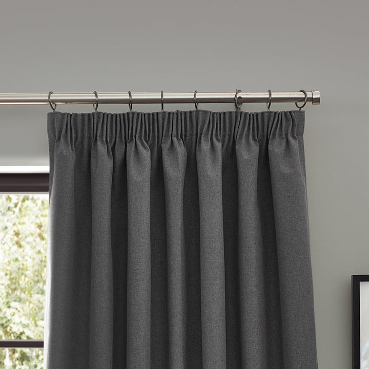 DAWN 117X183 PENCIL PLEAT CURTAIN CHARCOAL