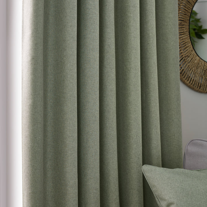 DAWN 117X183 PENCIL PLEAT CURTAIN EUCALYPTUS