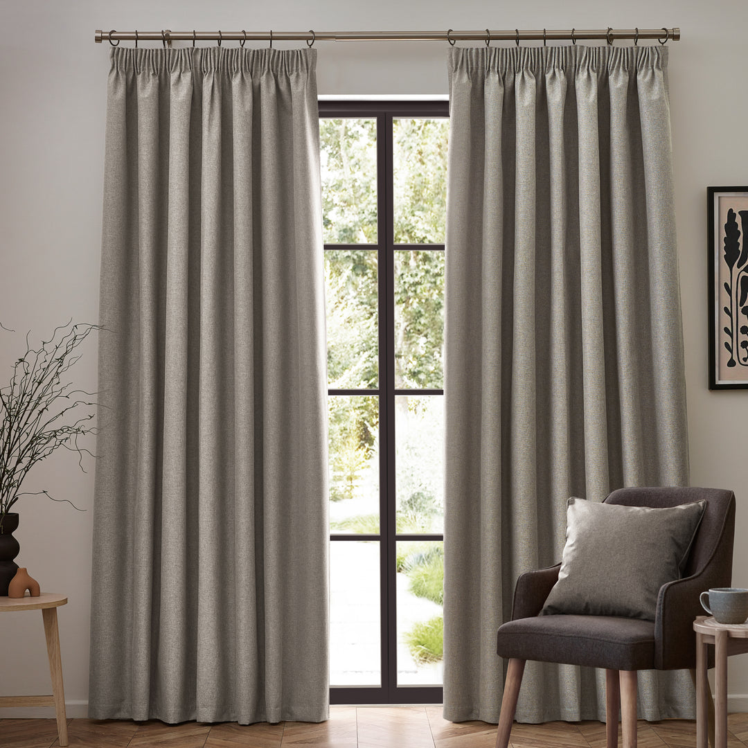 DAWN 117X183 PENCIL PLEAT CURTAIN LINEN