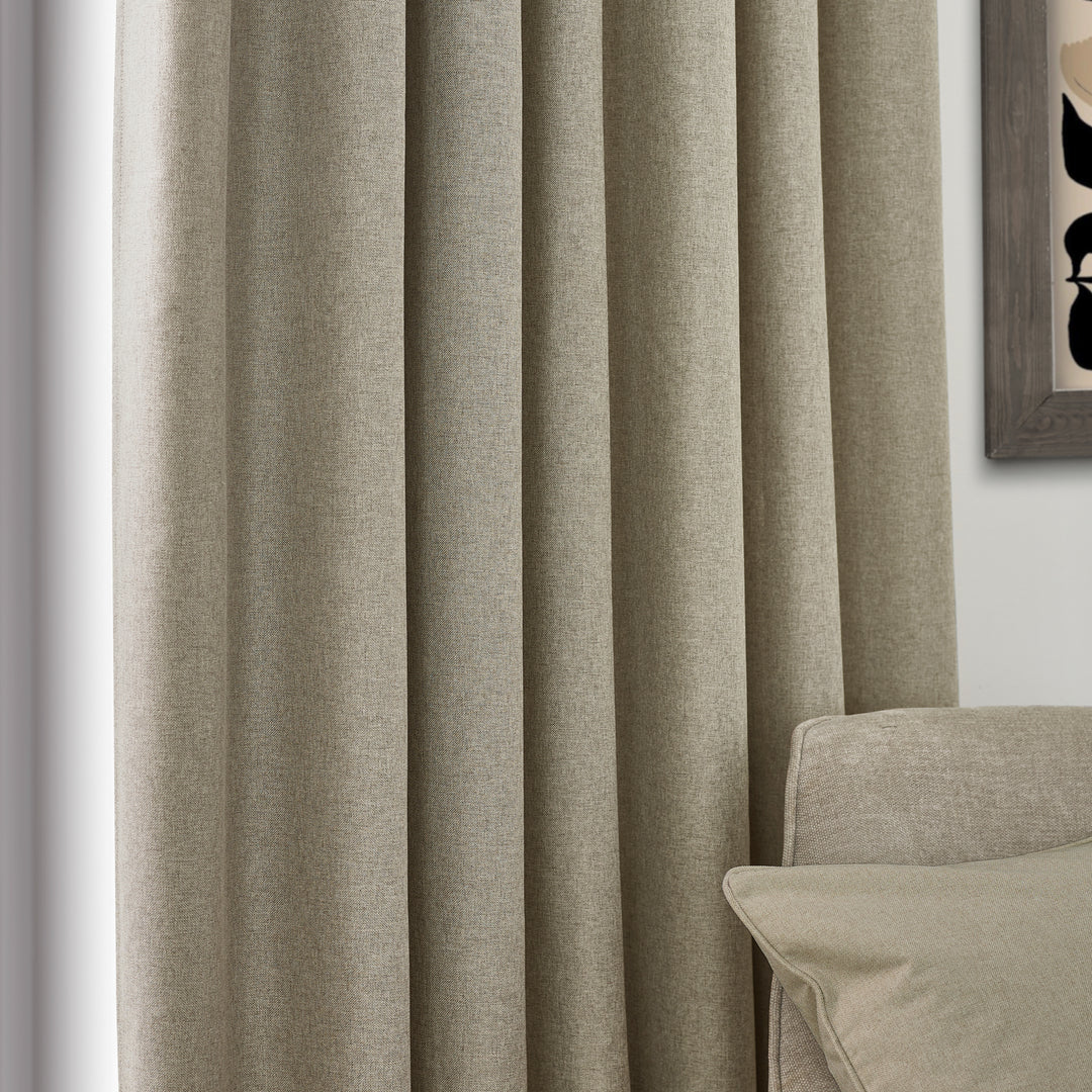 DAWN 117X183 PENCIL PLEAT CURTAIN NATURAL