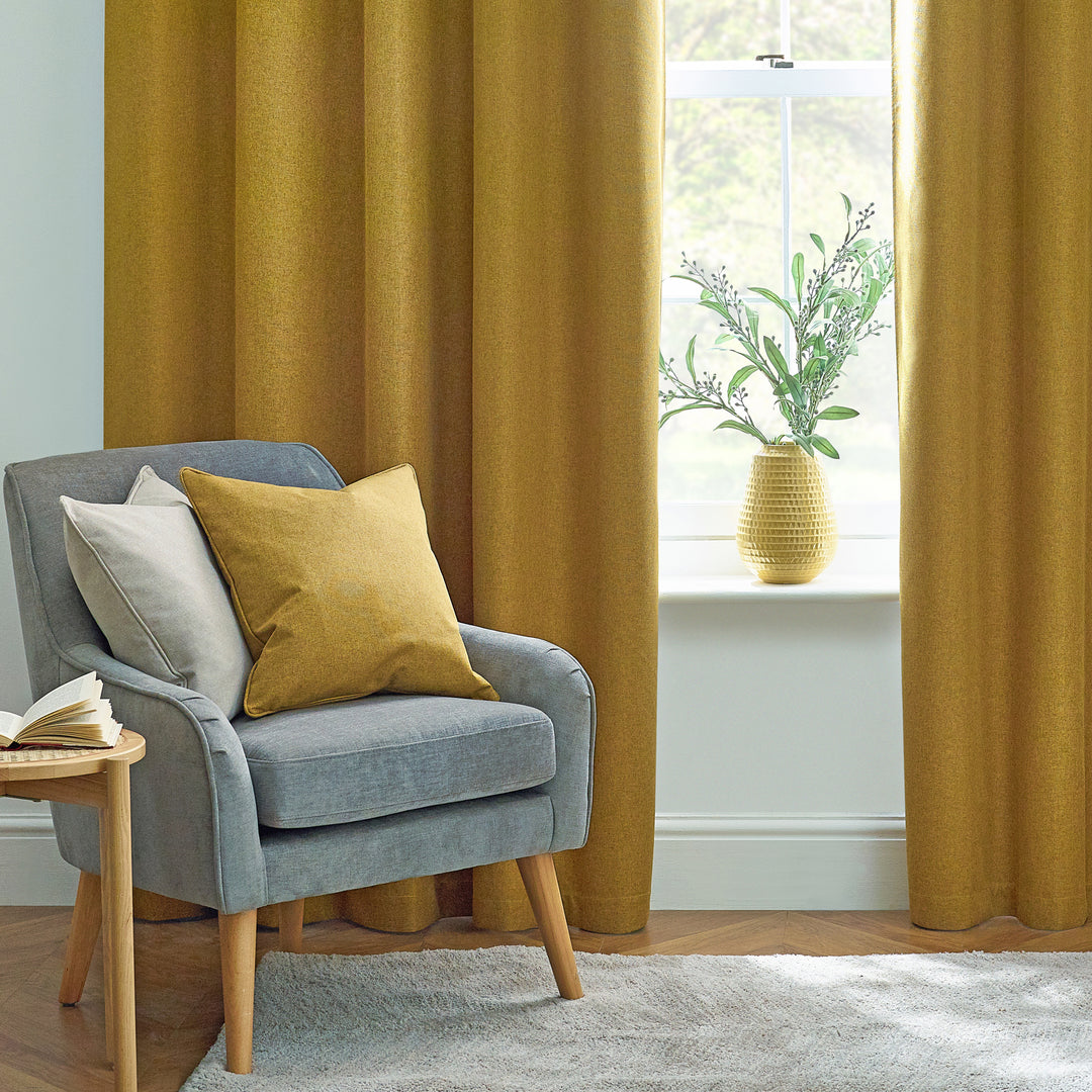 DAWN 45X45 CUSHION CASE MUSTARD