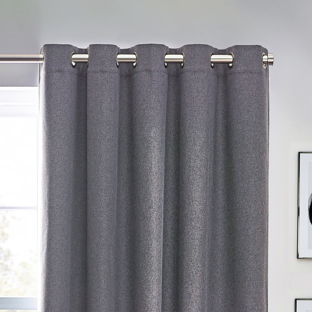 DAWN 168X137 EYELET CURTAIN CHARCOAL