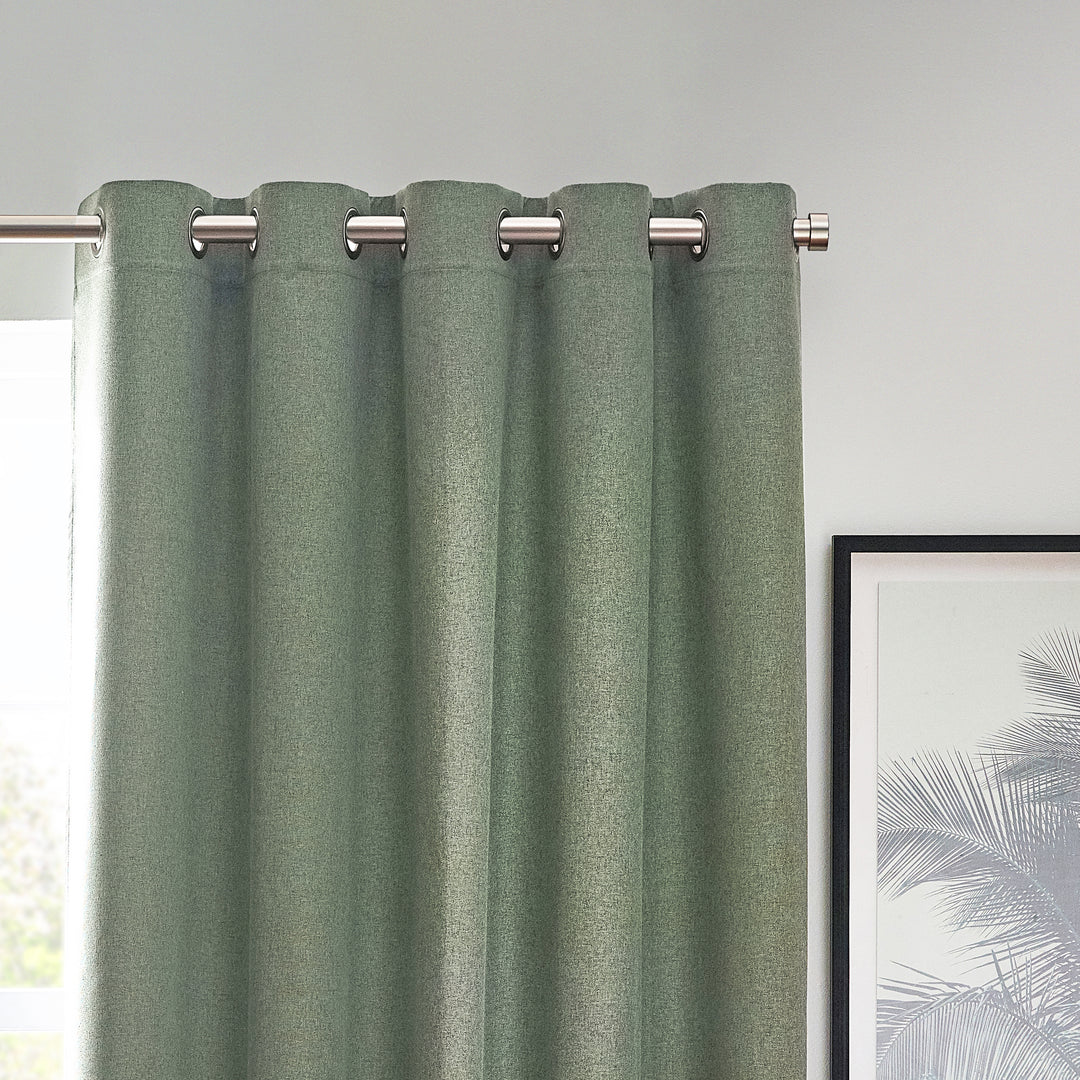 DAWN 168X137 EYELET CURTAIN EUCALYPTUS