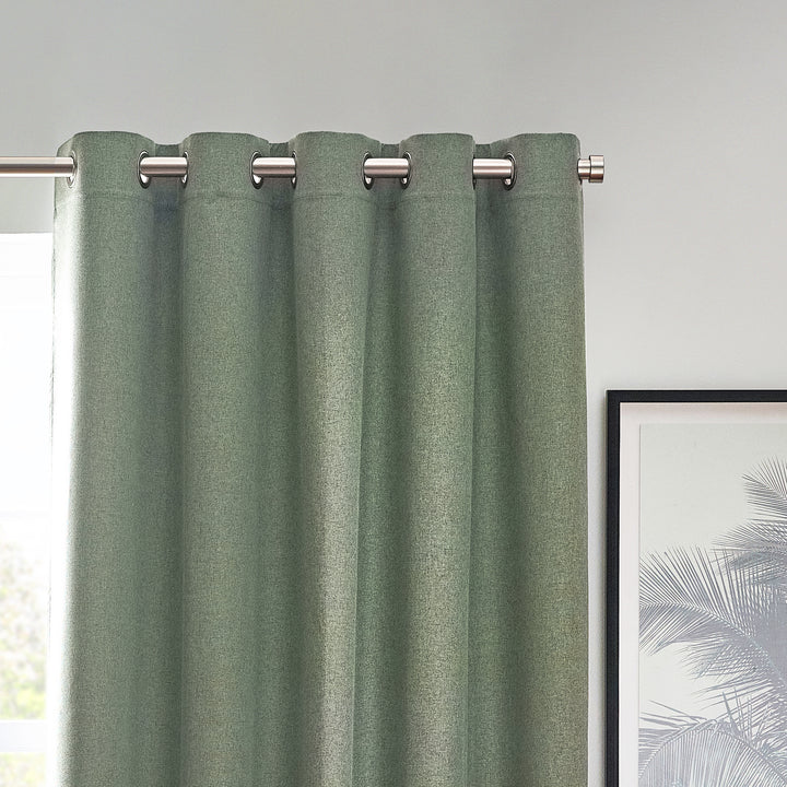 DAWN 168X137 EYELET CURTAIN EUCALYPTUS