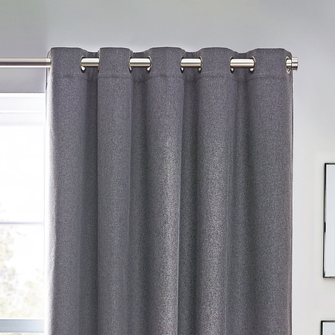 DAWN 168X183 EYELET CURTAIN CHARCOAL
