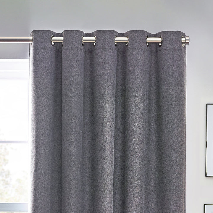 DAWN 168X183 EYELET CURTAIN CHARCOAL