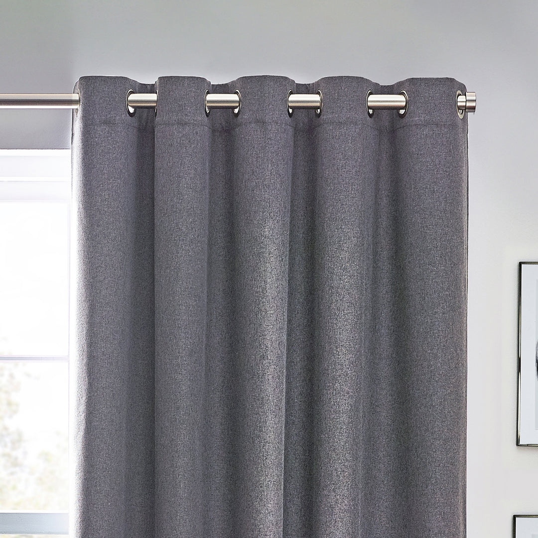 DAWN 117X137 EYELET CURTAIN CHARCOAL