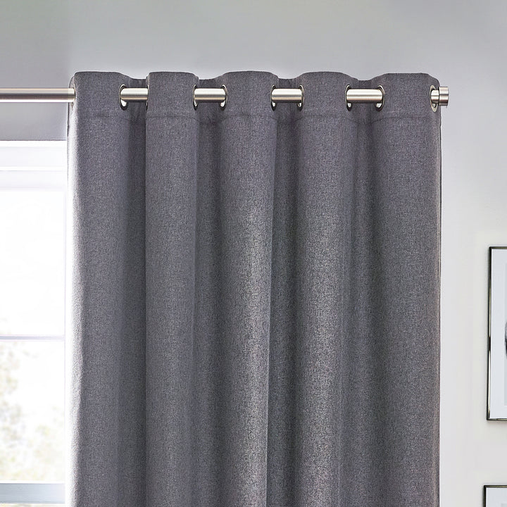 DAWN 117X137 EYELET CURTAIN CHARCOAL