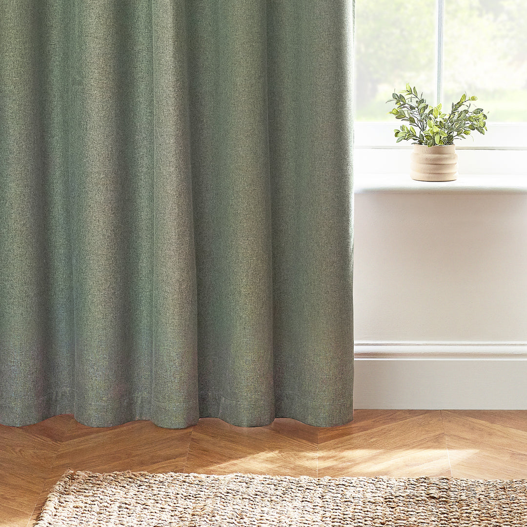 DAWN 117X137 EYELET CURTAIN EUCALYPTUS