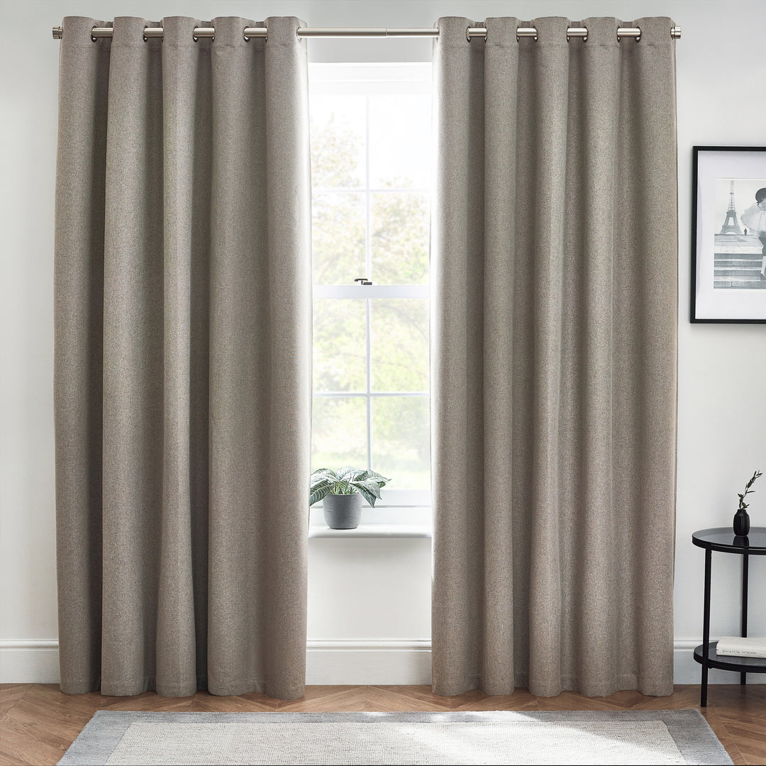 DAWN 117X137 EYELET CURTAIN GREY