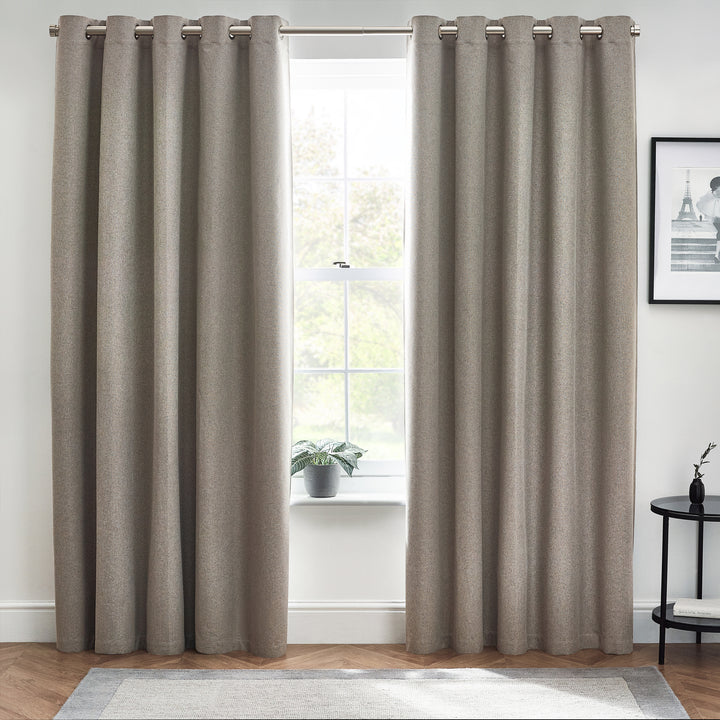 DAWN 117X137 EYELET CURTAIN GREY