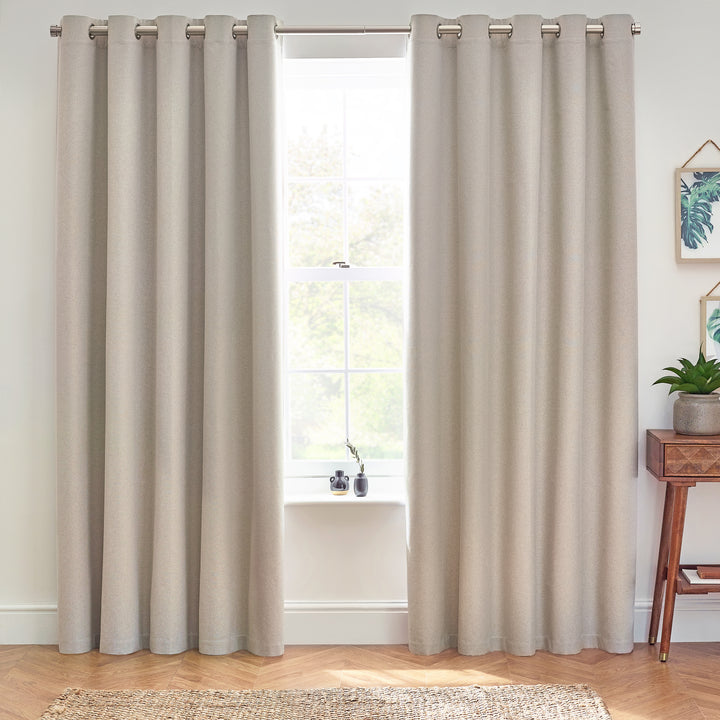 DAWN 117X137 EYELET CURTAIN LINEN