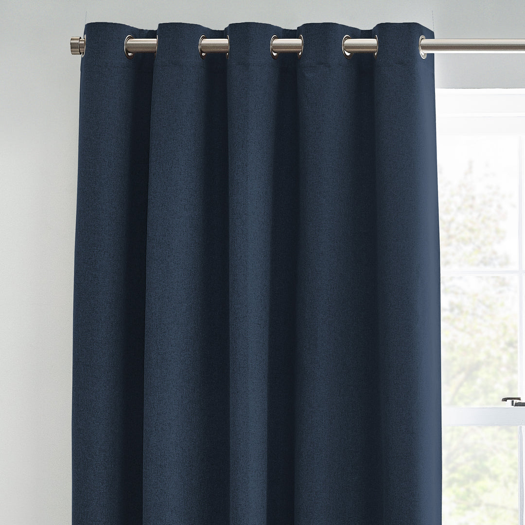 DAWN 117X183 EYELET CURTAIN MIDNIGHT