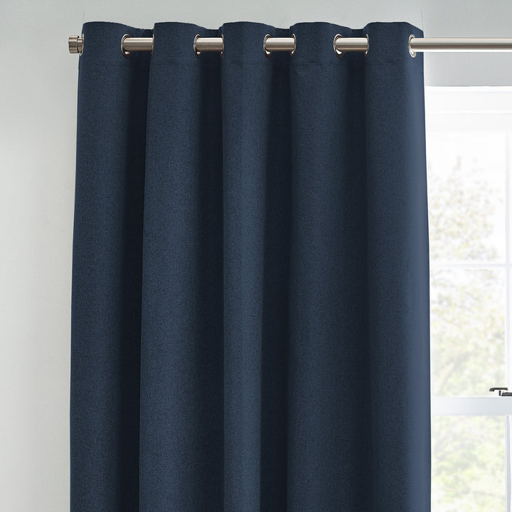 DAWN 117X183 EYELET CURTAIN MIDNIGHT