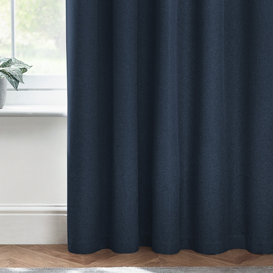 DAWN 117X183 EYELET CURTAIN MIDNIGHT