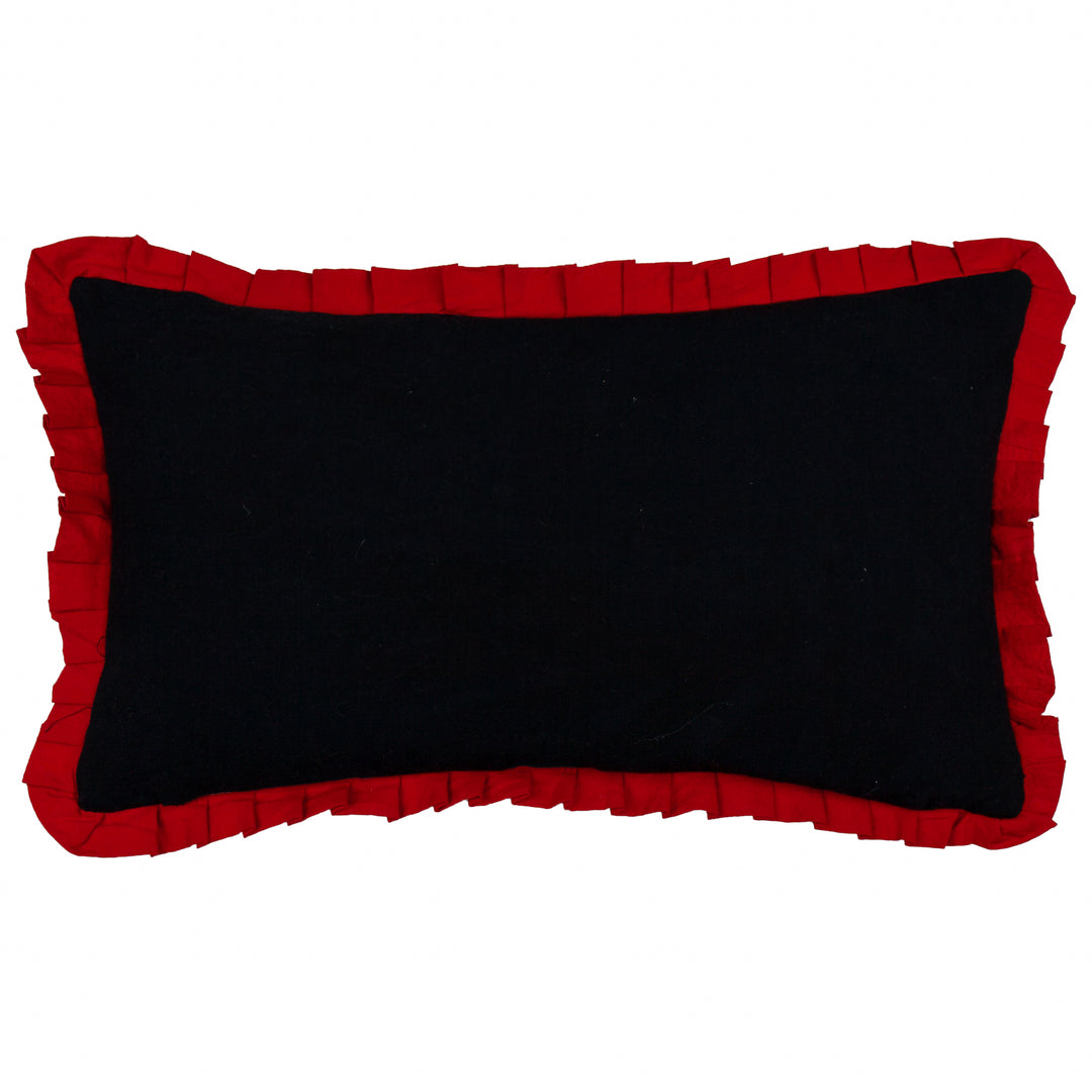 DARKLING BEETLES 30X50 CUSHION CASE CRIMSON/BLACK