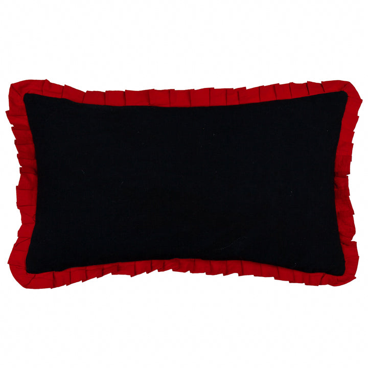 DARKLING BEETLES 30X50 CUSHION CASE CRIMSON/BLACK