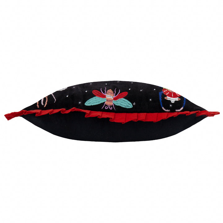 DARKLING BEETLES 30X50 CUSHION CASE CRIMSON/BLACK