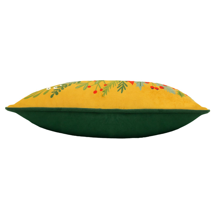 DECK THE HALLS BAUBLES 30X50 CUSHION CASE PINE GREEN
