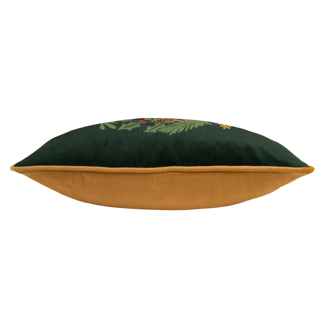 DECK THE HALLS 43X43 CUSHION CASE PINE GREEN