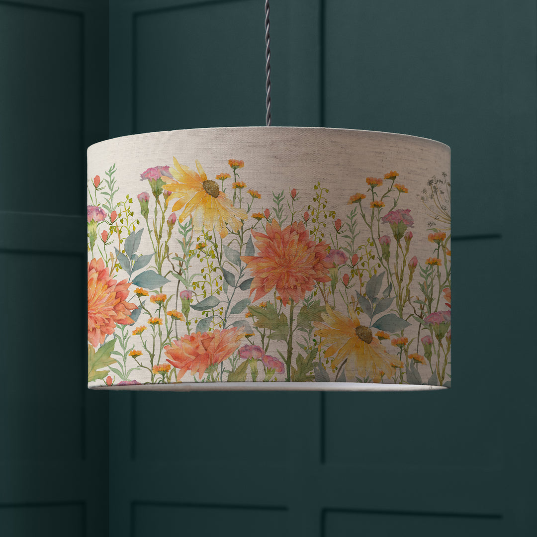 DELAMERE LINEN EVA 40CM LAMPSHADE ORANGE