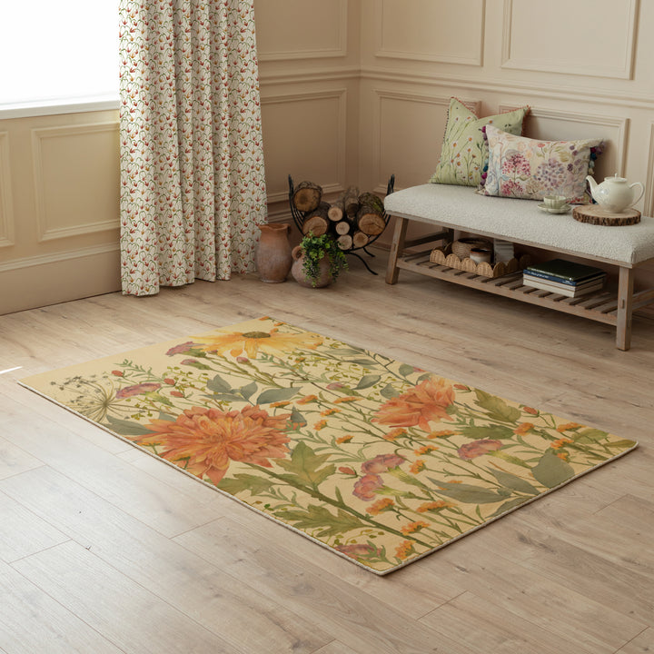 DELAMERE LINEN 120X180 RUG ORANGE