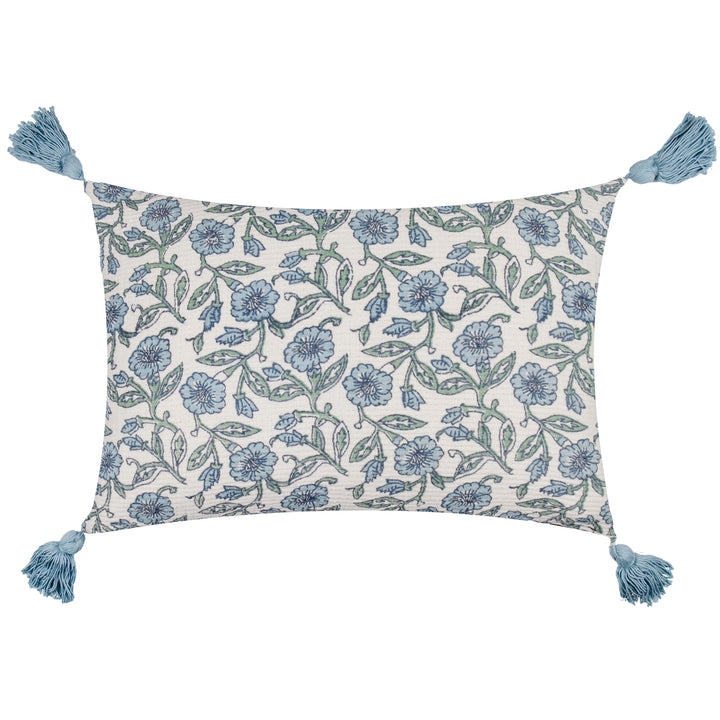 DELPHINE 40X60 CUSHION CASE DELPH BLUE