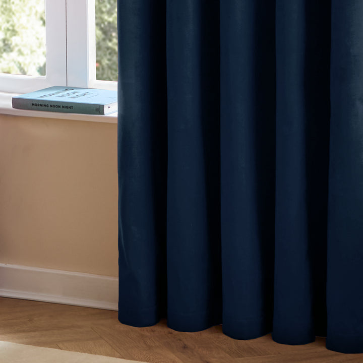Deluxe Velvet Blackout 117x183 Pencil Pleat Curtains Royal - image 6