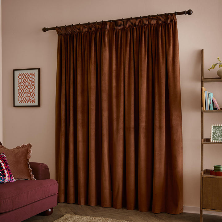 The Ultimate Velvet Blackout 229x183 Pencil Pleat Curtains Mink - image 5