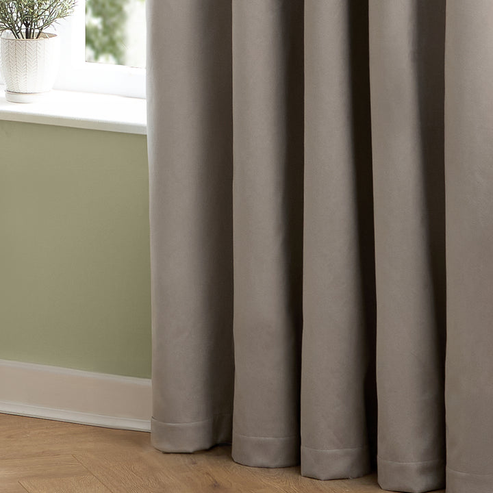 Deluxe Velvet Blackout 229x183 Pencil Pleat Curtains Silver - image 6