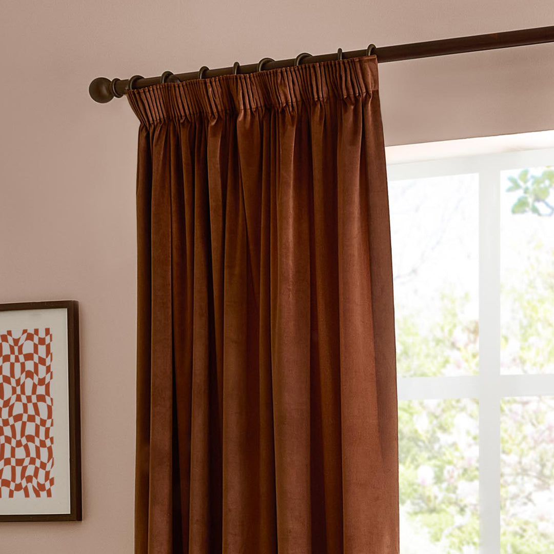 The Ultimate Velvet 117x183 Pencil Pleat Curtains Mink - image 3