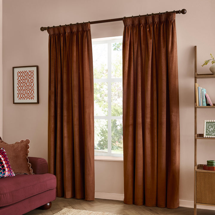 The Ultimate Velvet 117x183 Pencil Pleat Curtains Mink - image 4