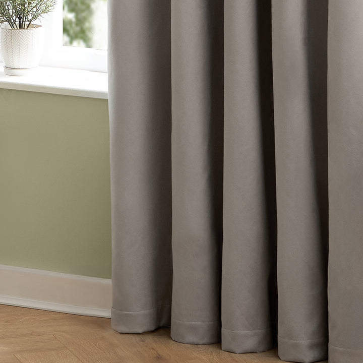 Deluxe Velvet 168x137 Pencil Pleat Curtains Silver - image 5