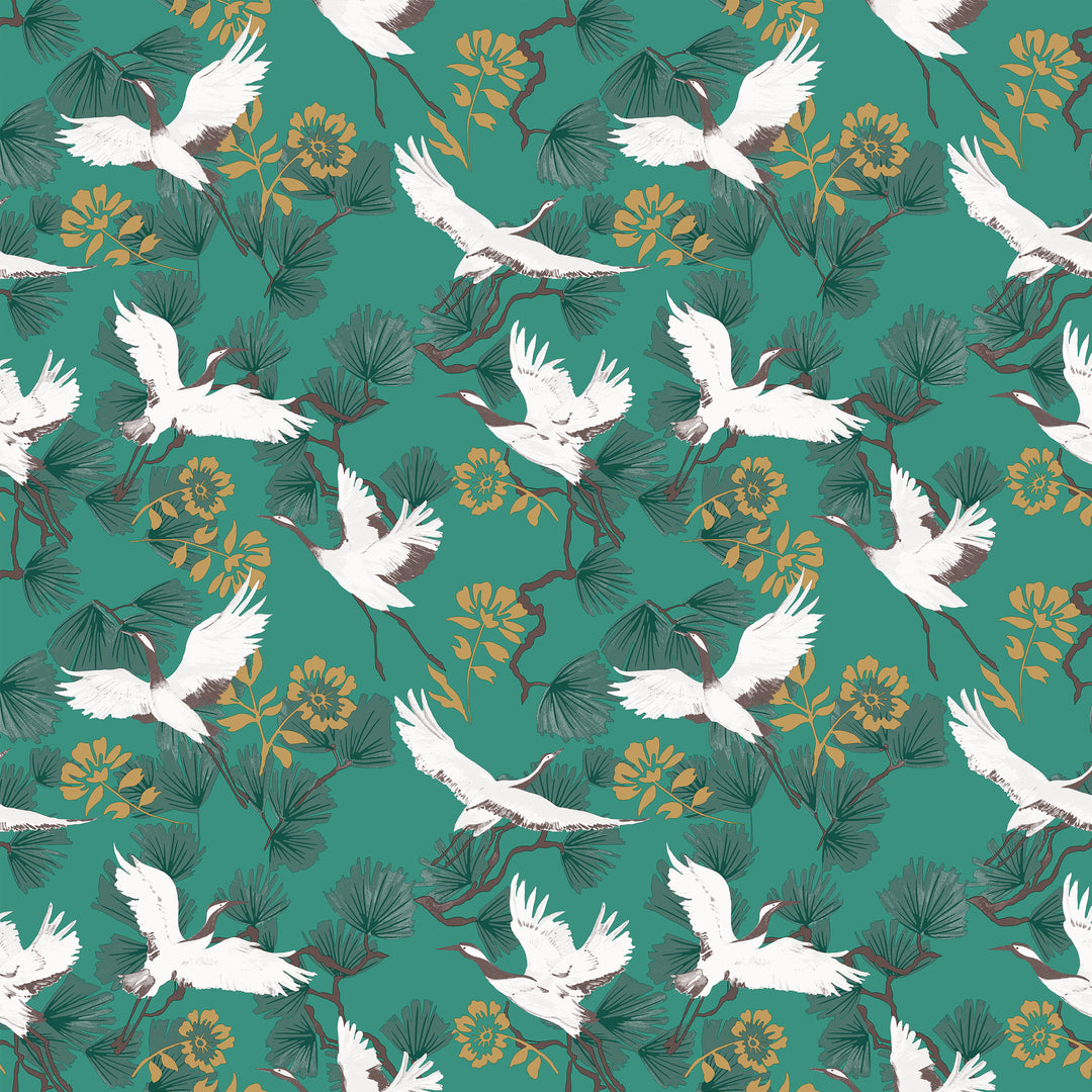 Demoiselle Wallpaper Jade Sample