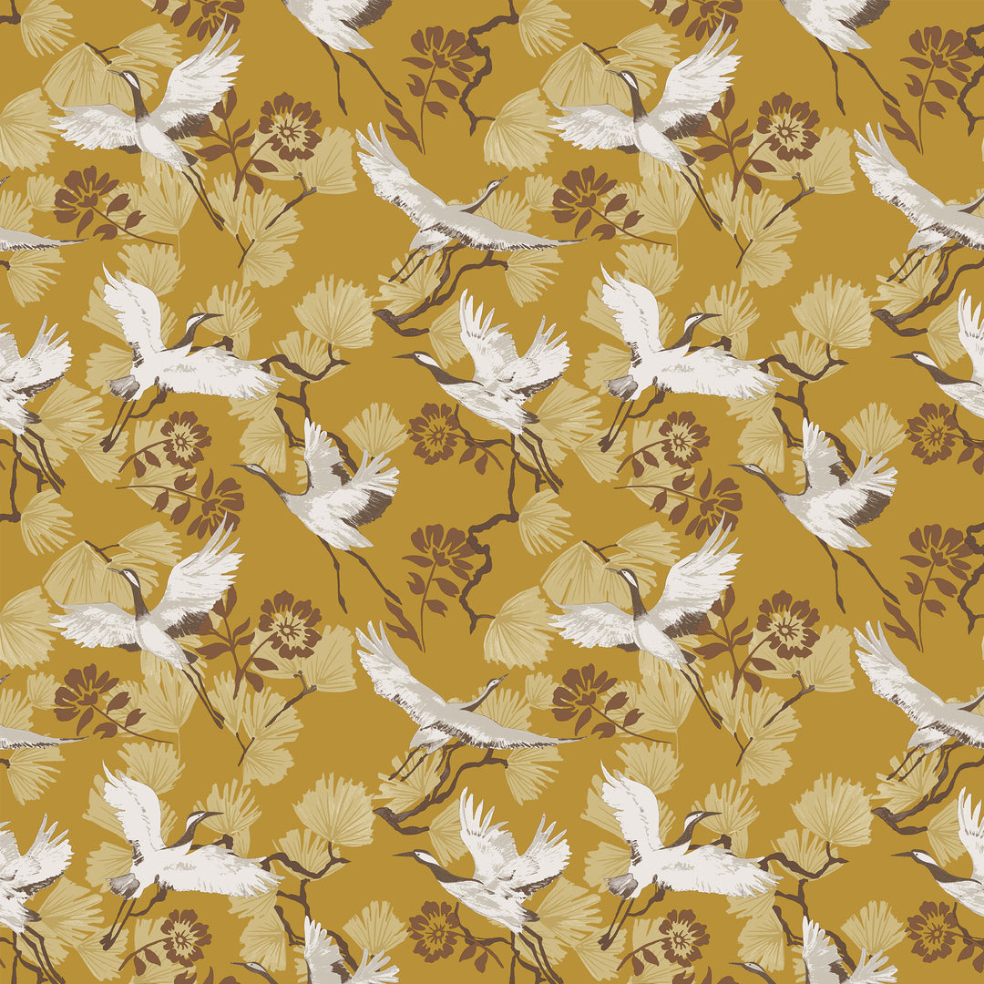 Demoiselle Wallpaper Mustard Sample