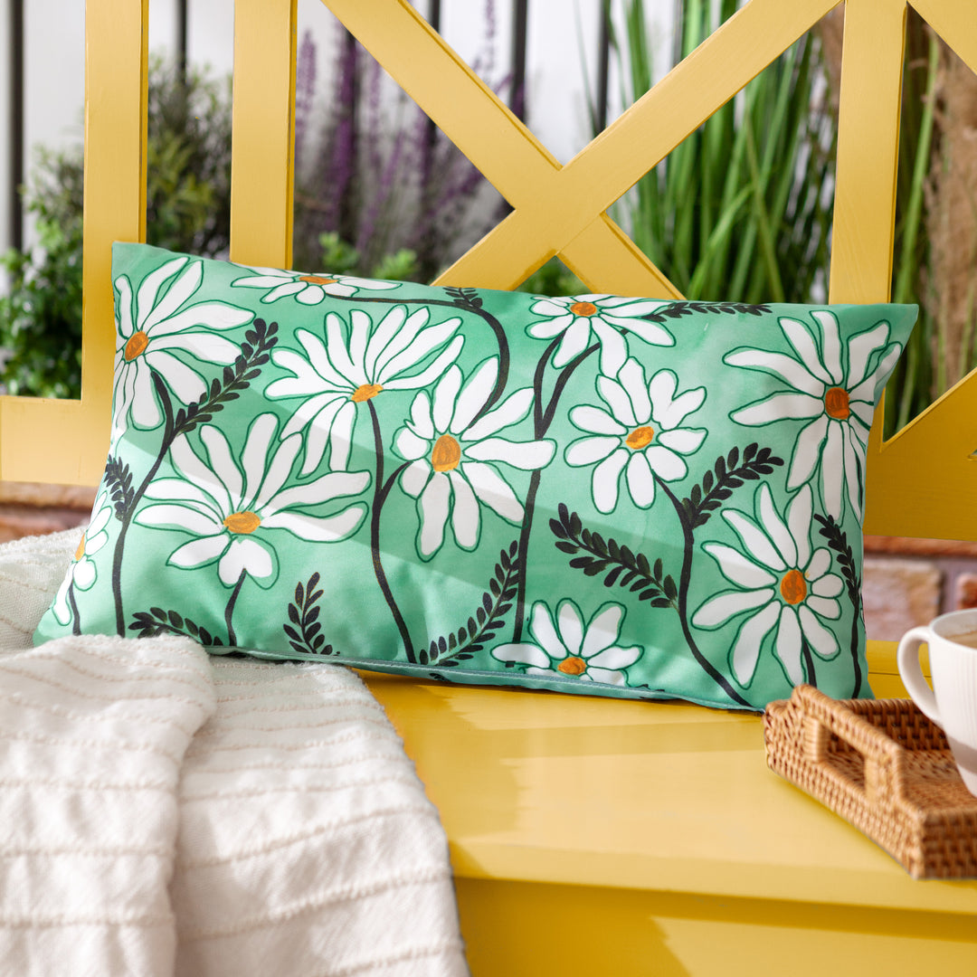 Daisy Fields 30x50 Outdoor Cushion Case Mint