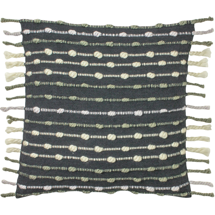 DHADIT 45X45 CUSHION CASE CHARCOAL/NATURAL