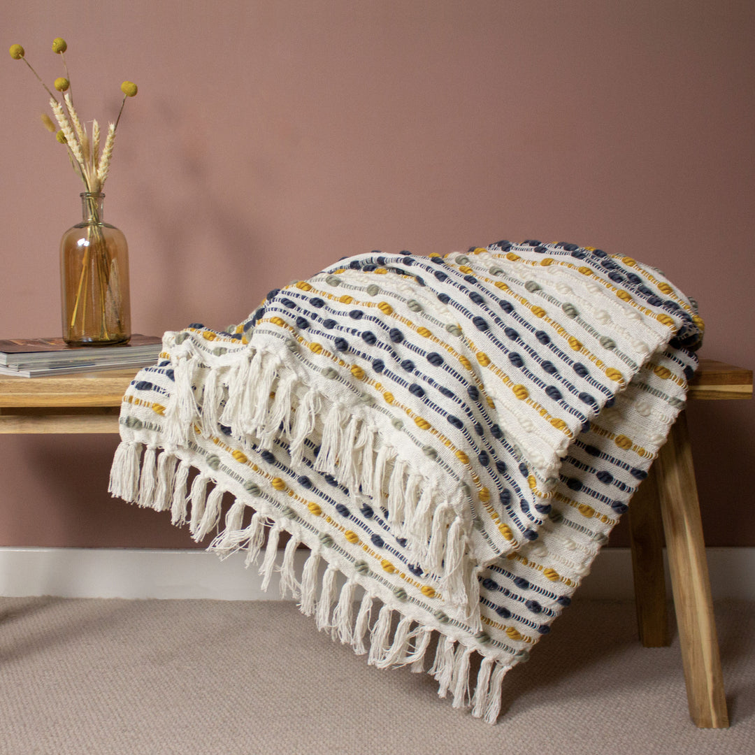 Dhadit 130x150 Throw Ochre - image 3
