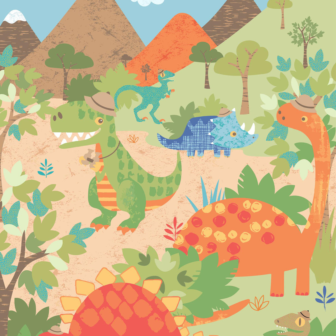 Dinosaur Wall Mural Multi