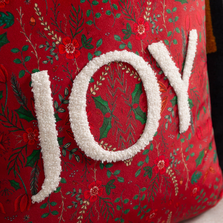 DITSY JOY 45X45 CUSHION CASE RED
