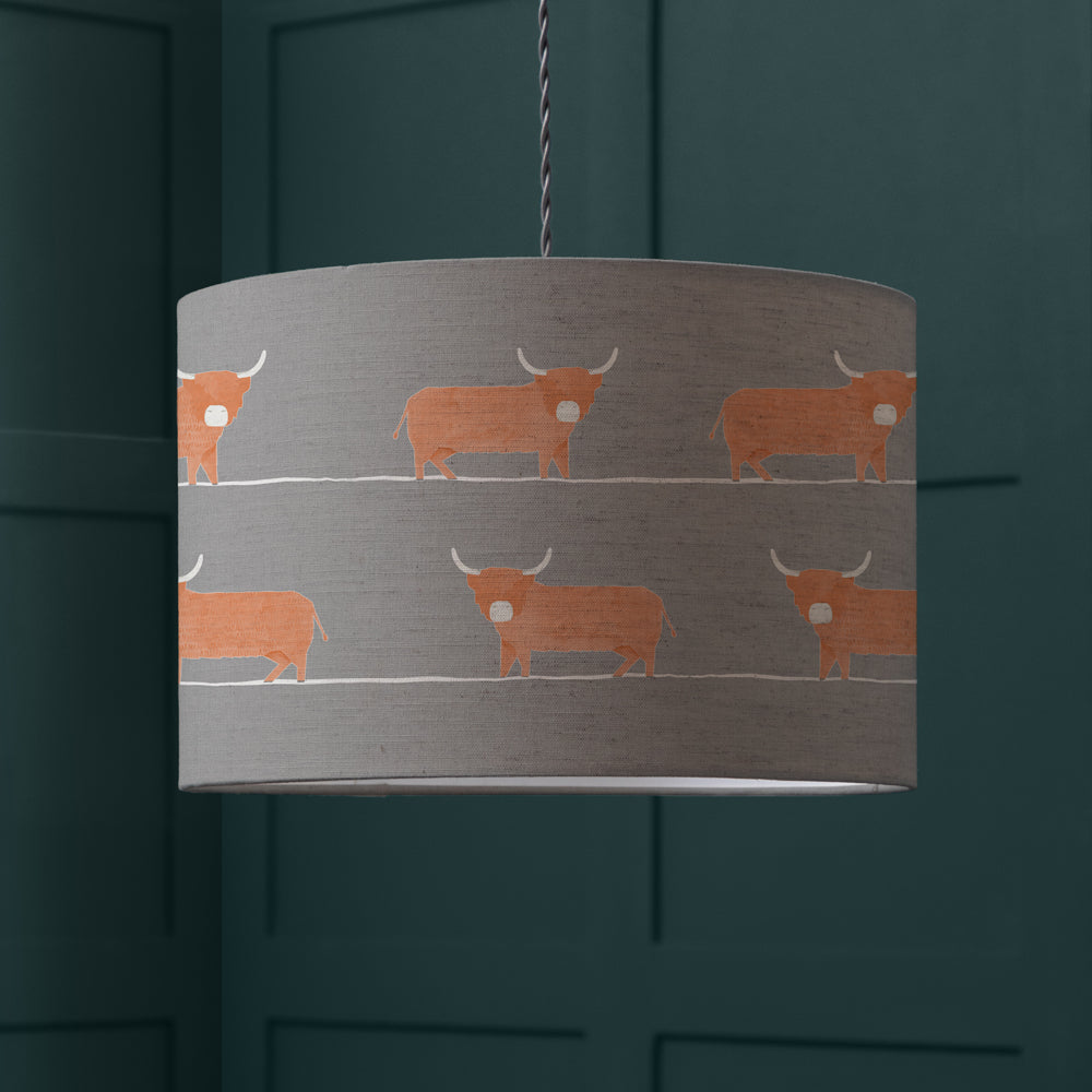 DOUGAL EVA 46X24CM LAMPSHADE GRANITE