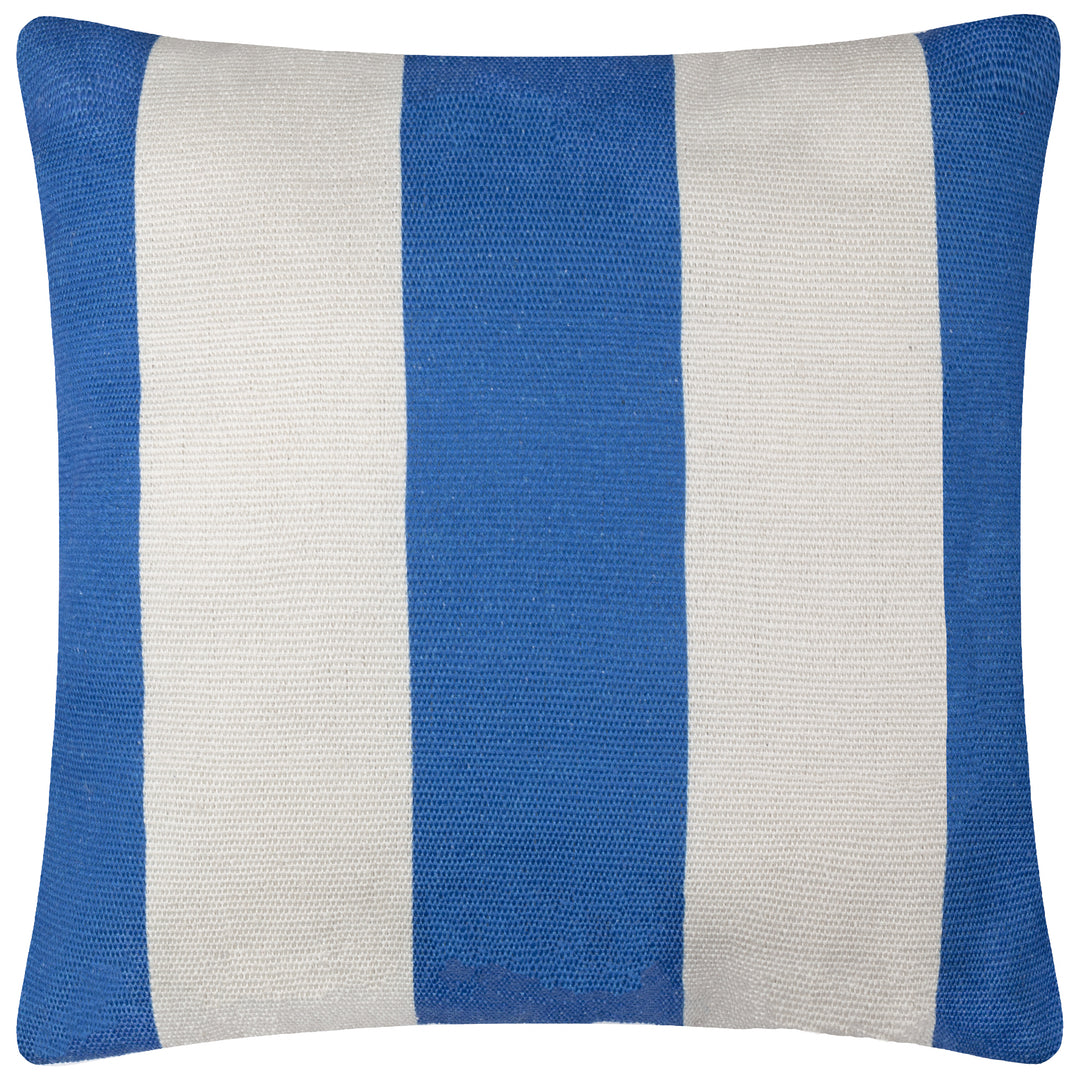 Deck Stripe 59x59 Outdoor Cushion Case White/Blue - image 2