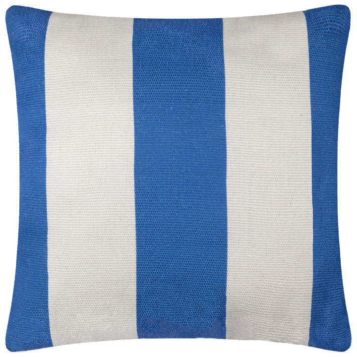 Deck Stripe 59x59 Outdoor Cushion Case White/Blue - image 2
