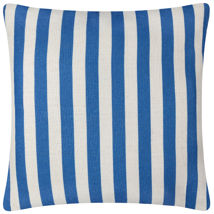 Deck Stripe 59x59 Outdoor Cushion Case White/Blue - image 3