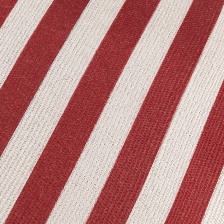 Deck Stripe 59x59 Outdoor Cushion Case White/Red - image 5