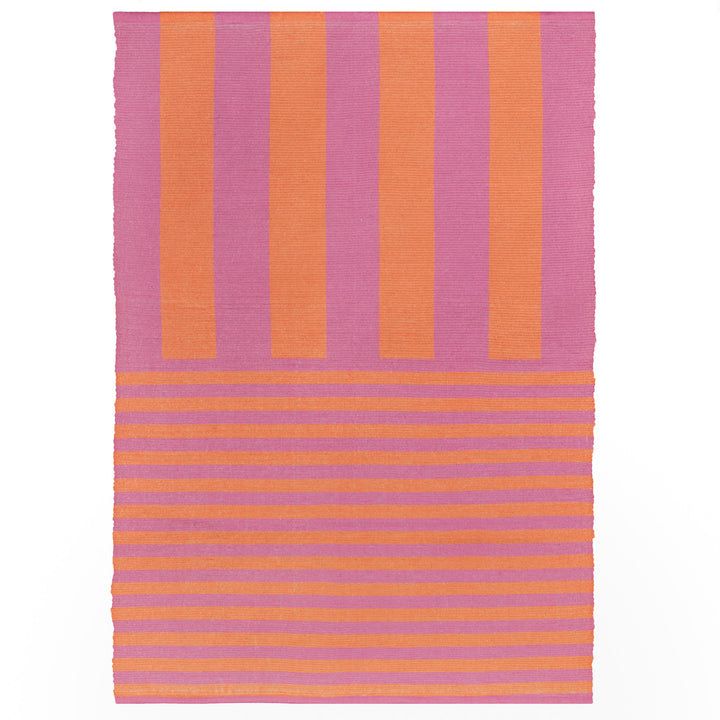 DECK STRIPE 120X170 OUTDOOR RUG ORANGE/PINK