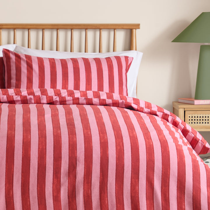 Dualtone King Duvet Set Pink Red - image 3