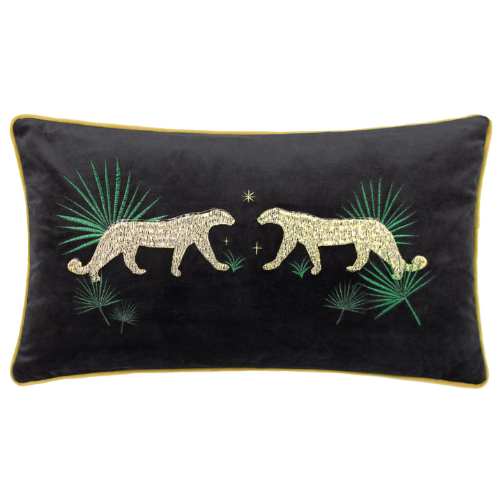 DUSK LEOPARD 30X50 CUSHION CASE BLACK