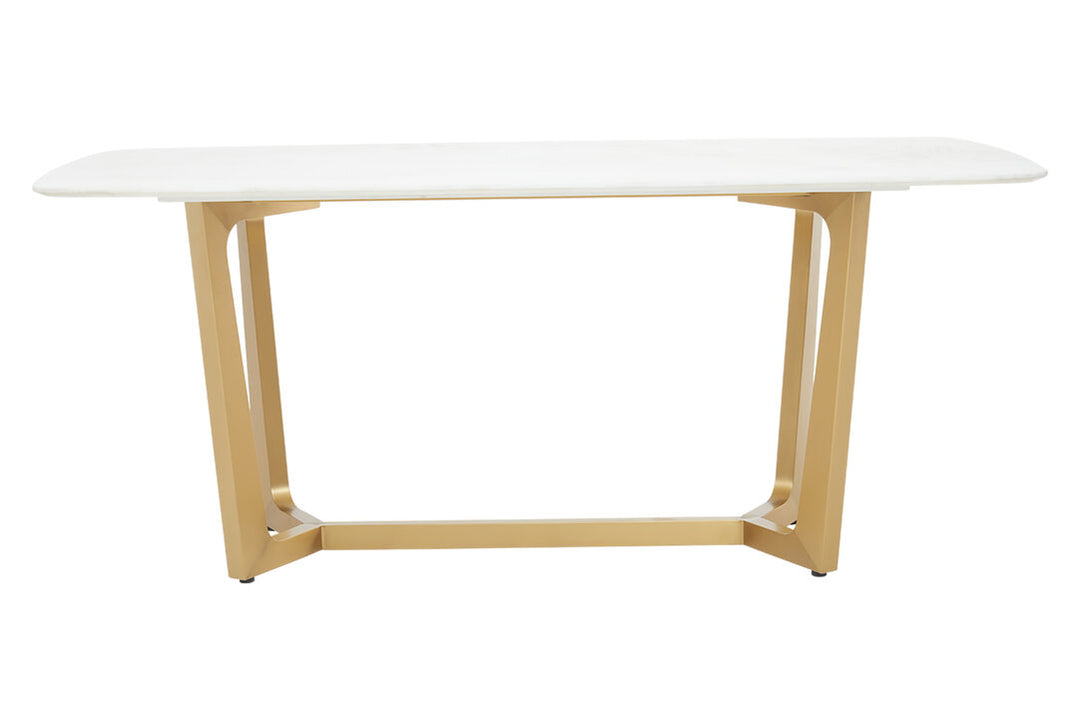 Ozzy White Marble Top Dining Table